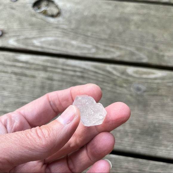 Double Terminated Twin Herkimer Diamond Crystal - Picture 7 of 17